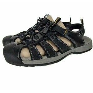 Alpine Design Men's Charcoal Closed Toe Strappy Walking Hiking Sandals Size 9